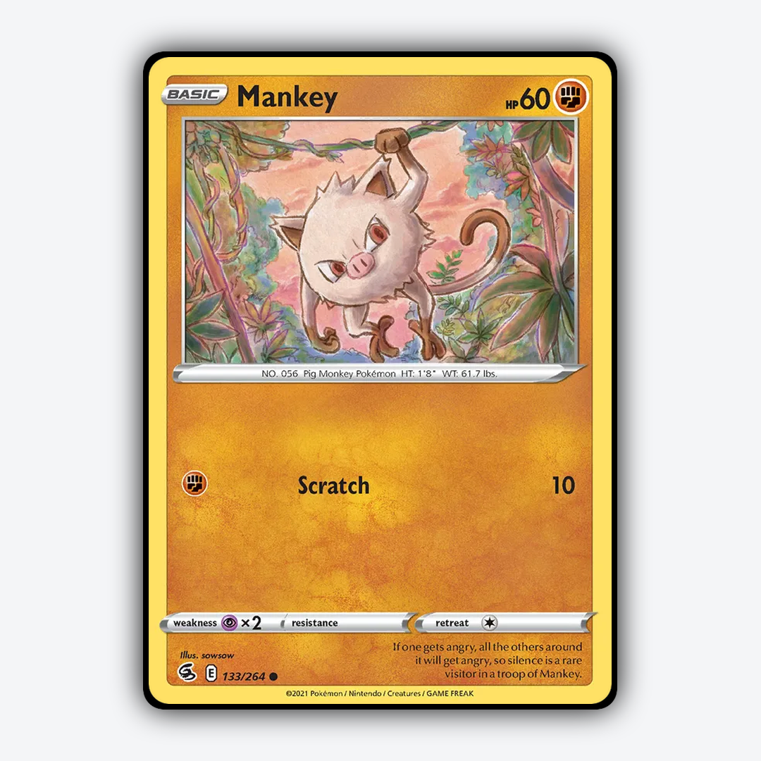 Mankey 133/264 - Fusion Strike Set - Card Rug
