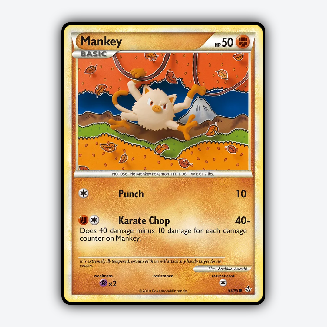 Mankey 053/95 - HS—Unleashed Set - Card Rug