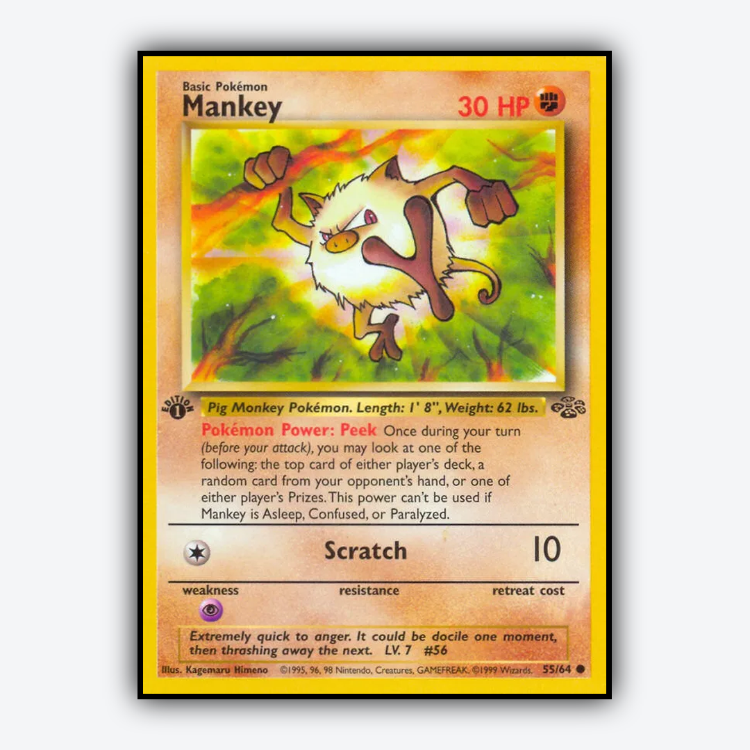 Mankey 055/64 - Jungle Set - Card Rug