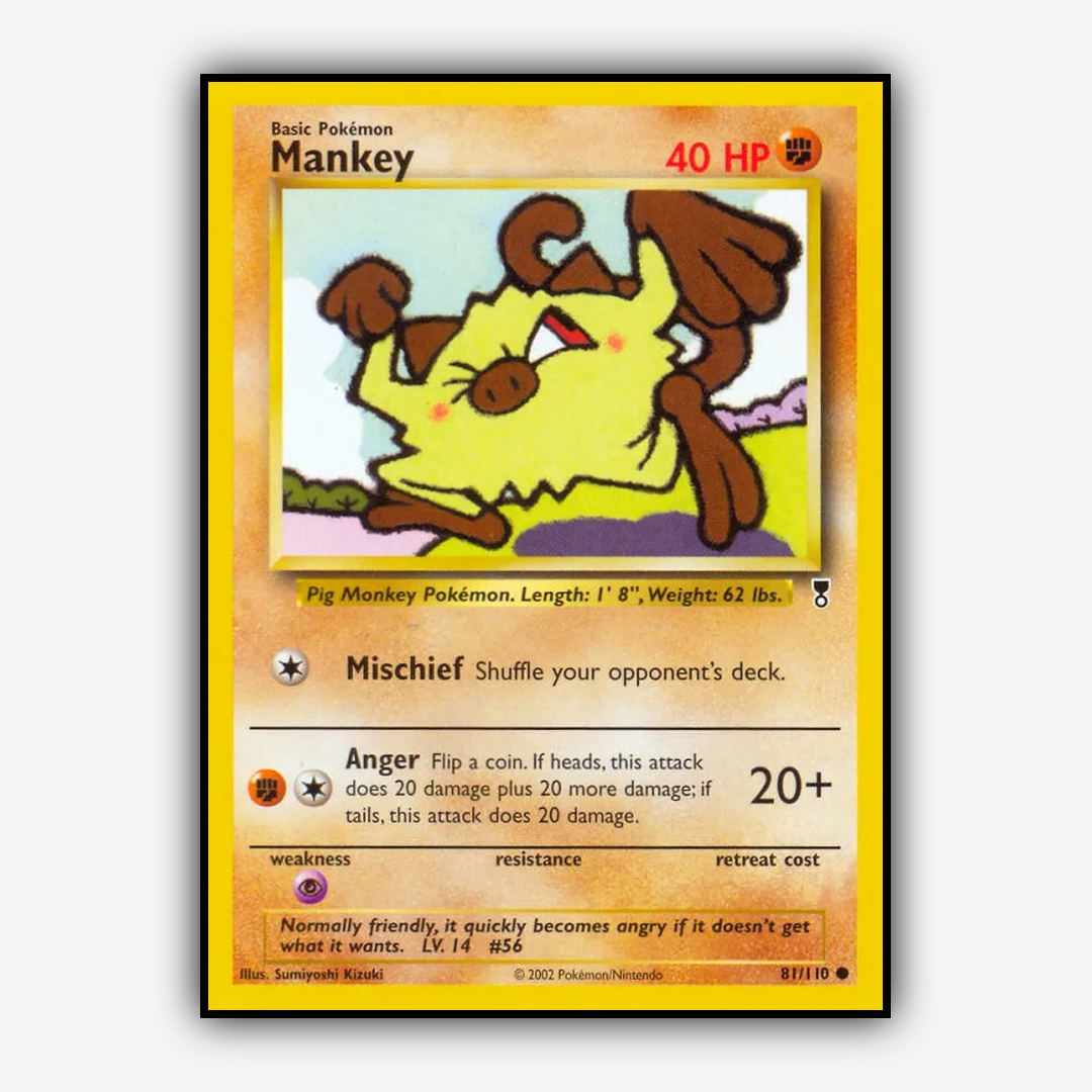 Mankey 081/110 - Legendary Collection Set - Card Rug