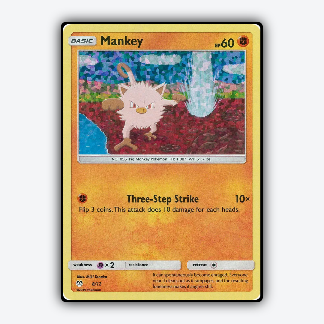 Mankey 008/12 - McDonald's Collection 2019 Set - Card Rug