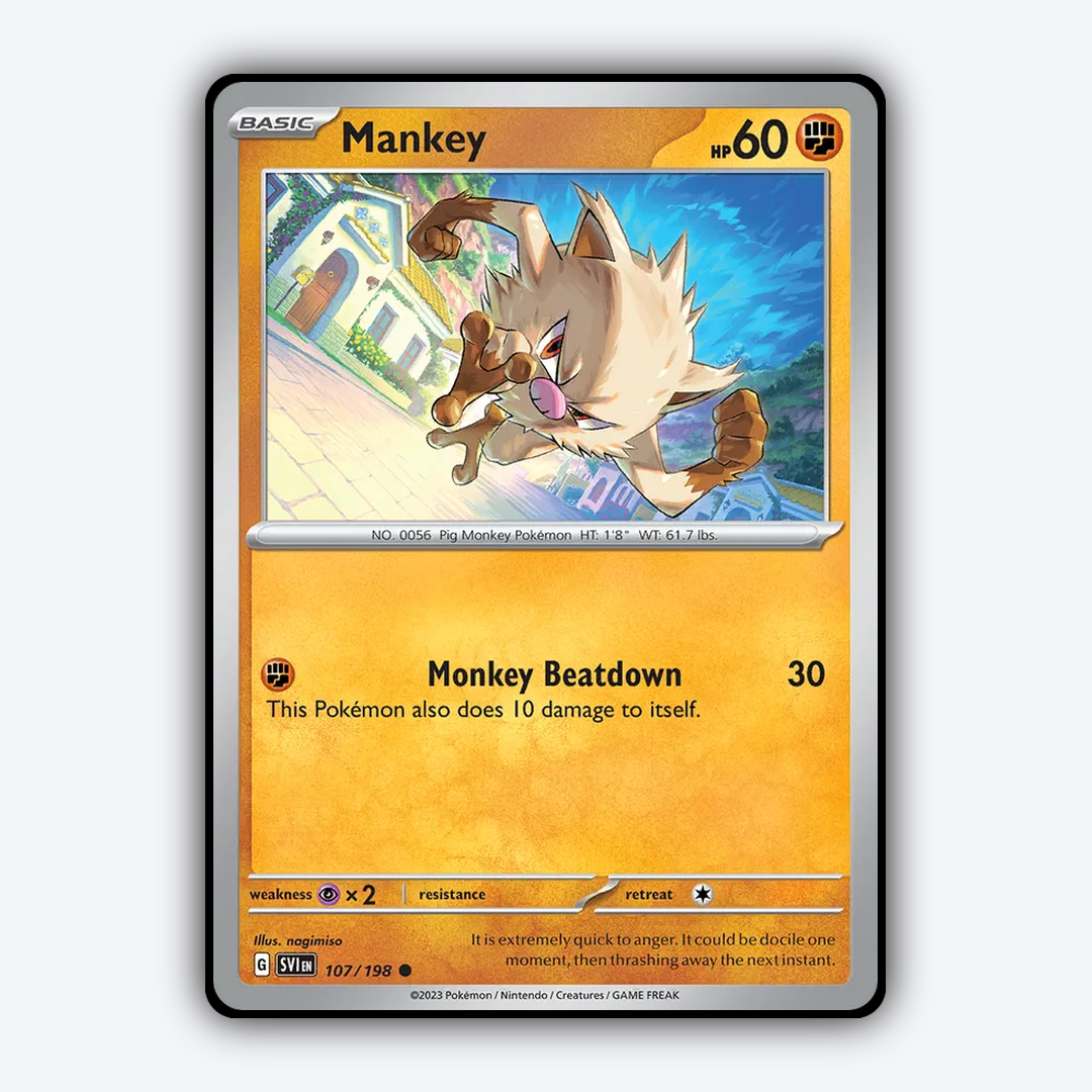 Mankey 107/198 - Scarlet & Violet Set - Card Rug