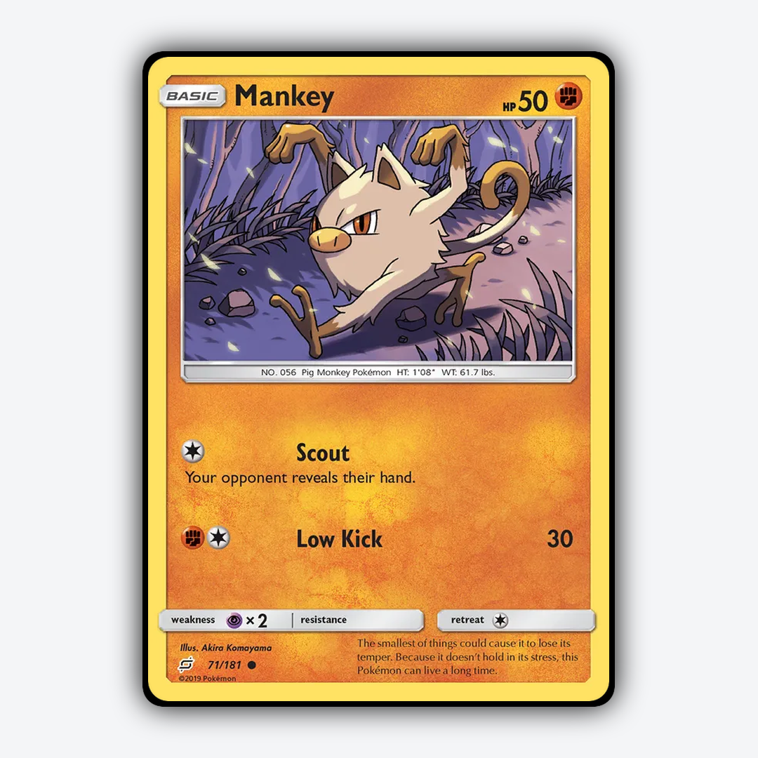 Mankey 071/181 - Team Up Set - Card Rug