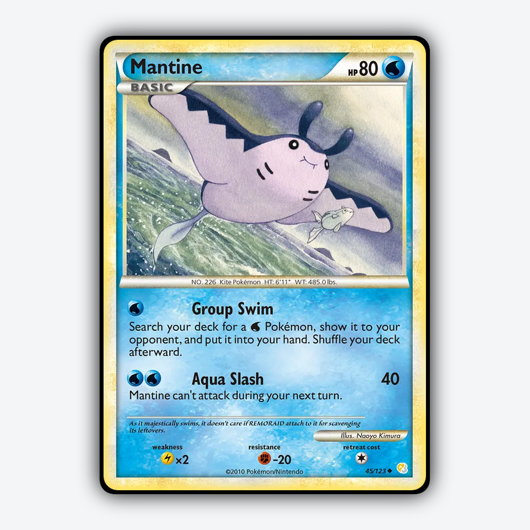 Mantine 045/123 - HeartGold & SoulSilver Set - Card Rug