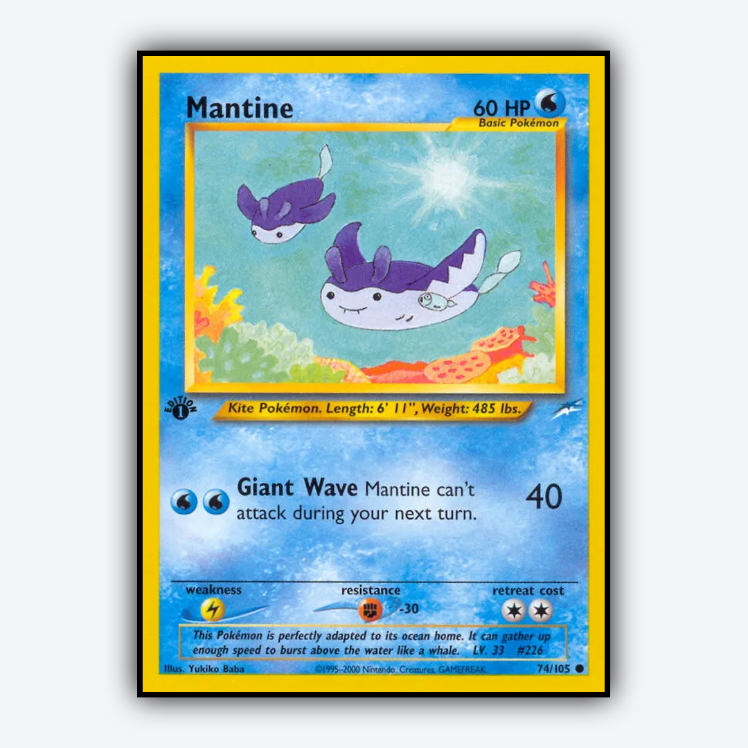 Mantine 074/105 - Neo Destiny Set - Card Rug