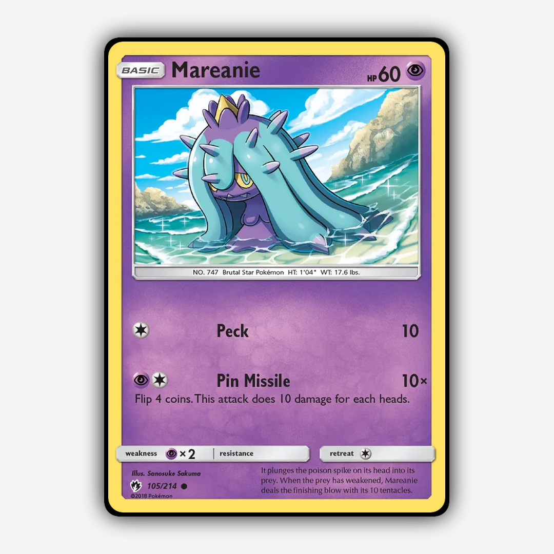 Mareanie 105/214 - Lost Thunder Set - Card Rug
