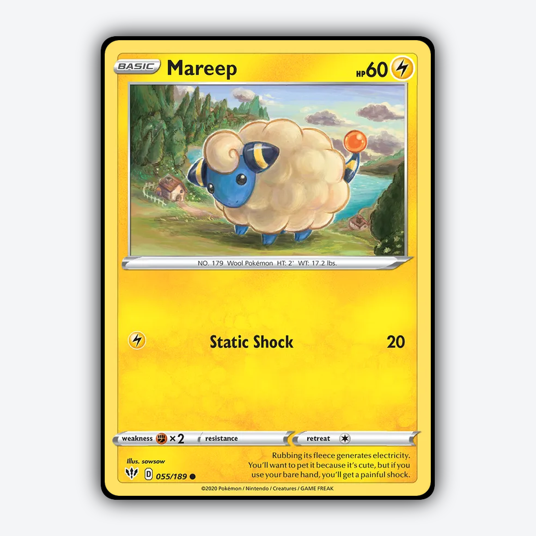 Mareep 055/189 - Darkness Ablaze Set - Card Rug
