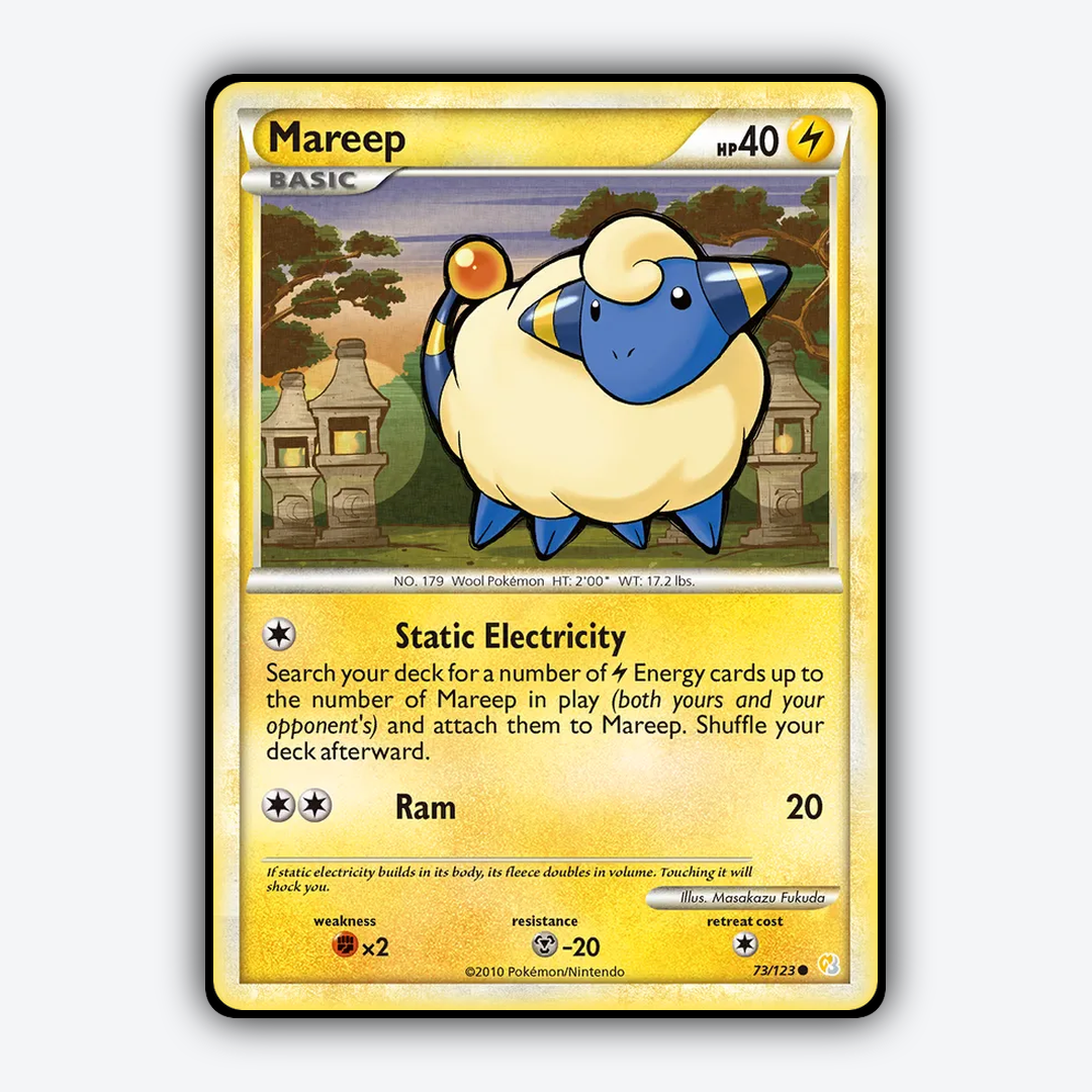 Mareep 073/123 - HeartGold & SoulSilver Set - Card Rug