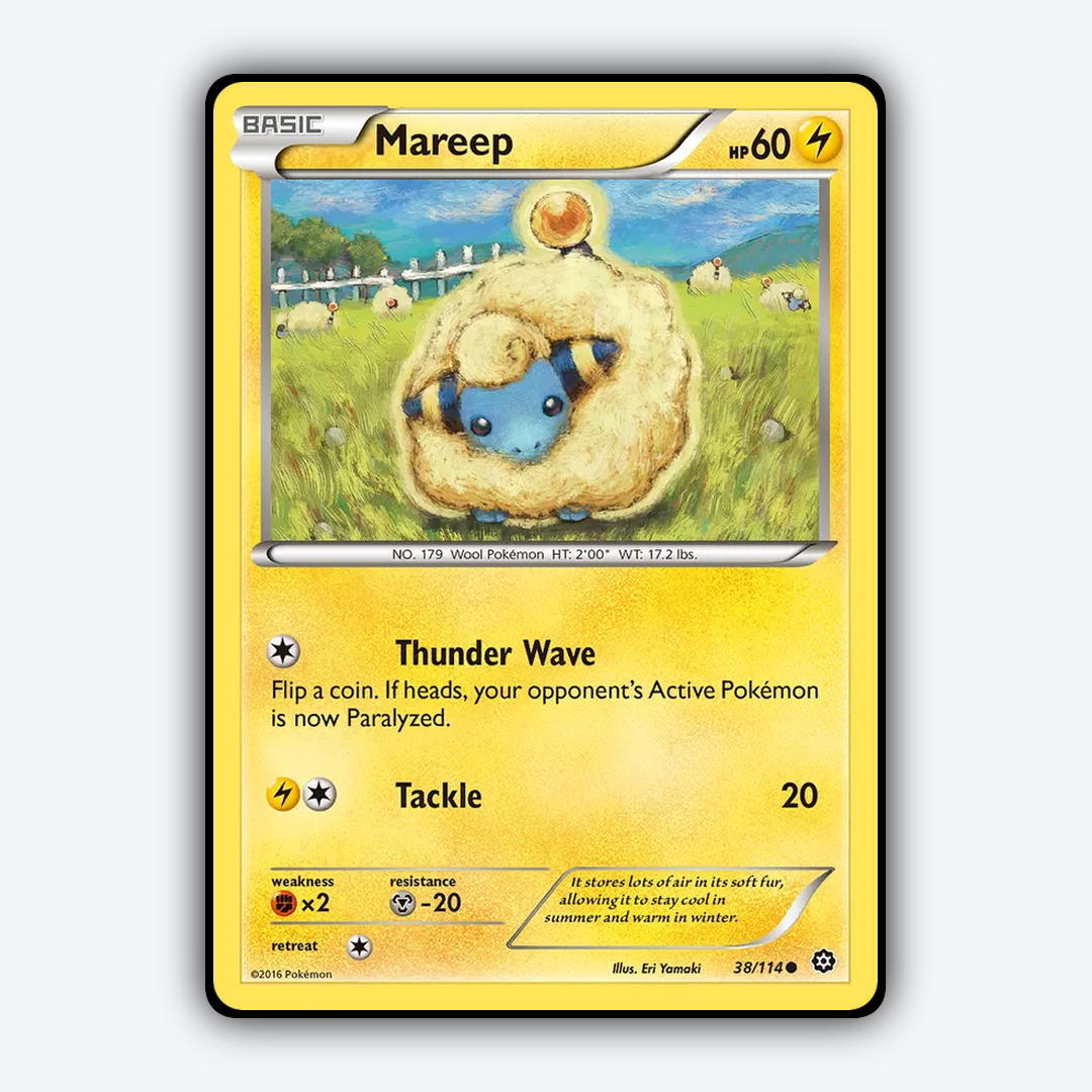 Mareep 038/114 - Steam Siege Set - Card Rug