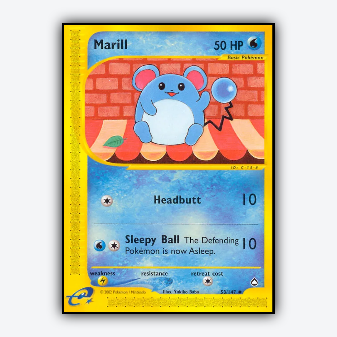 Marill 053/147 - Aquapolis Set - Card Rug