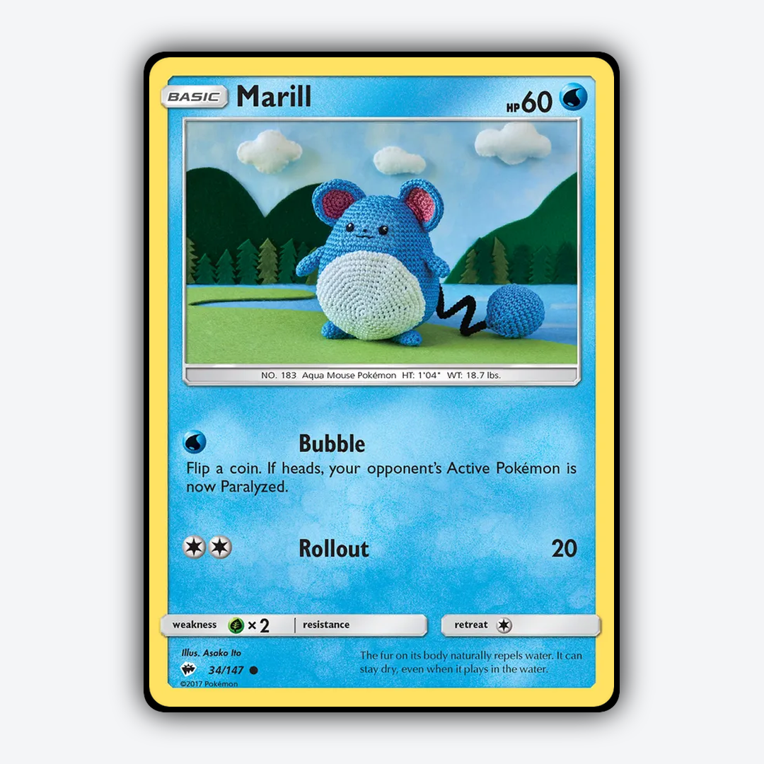 Marill 034/147 - Burning Shadows Set - Card Rug