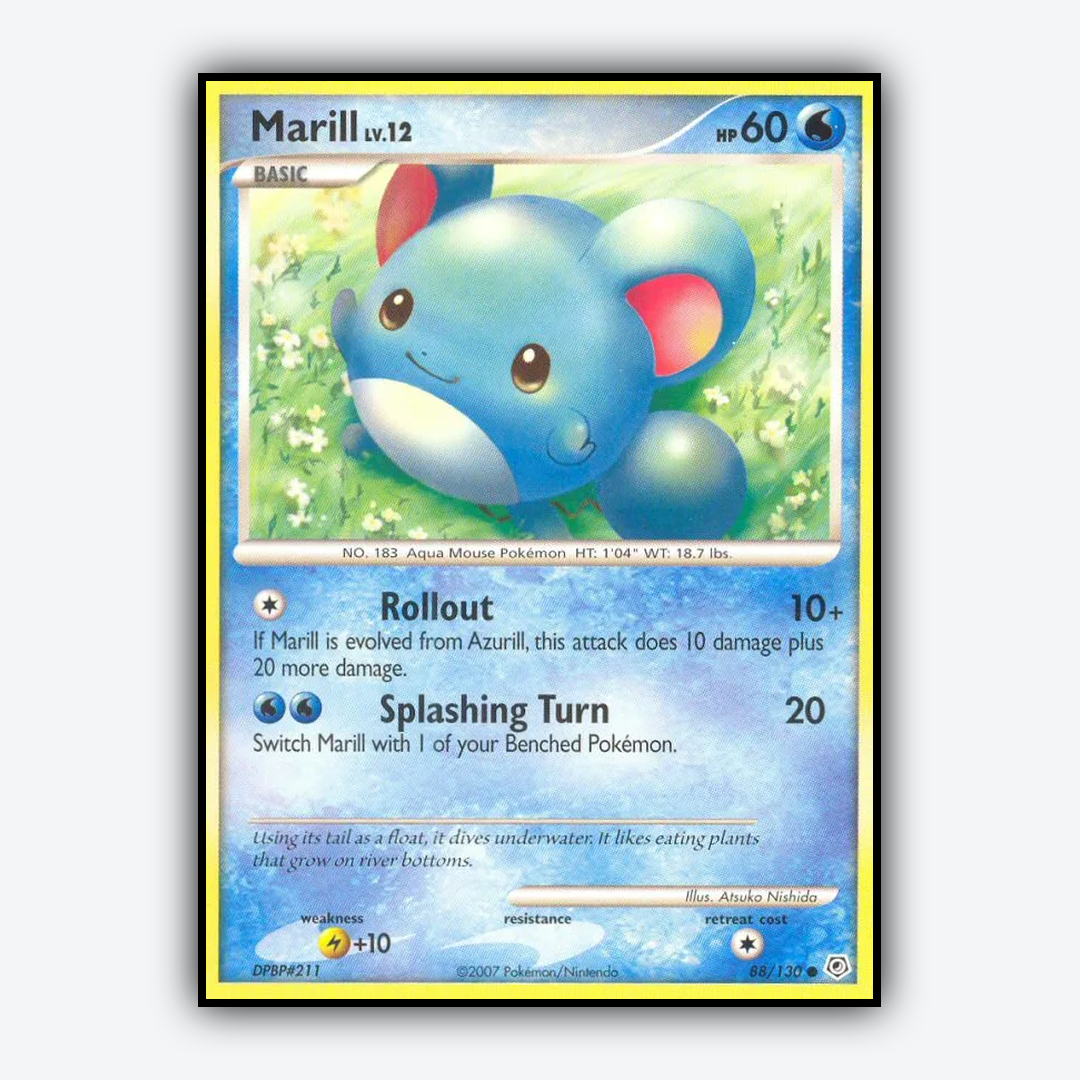 Marill 088/130 - Diamond & Pearl Set - Card Rug