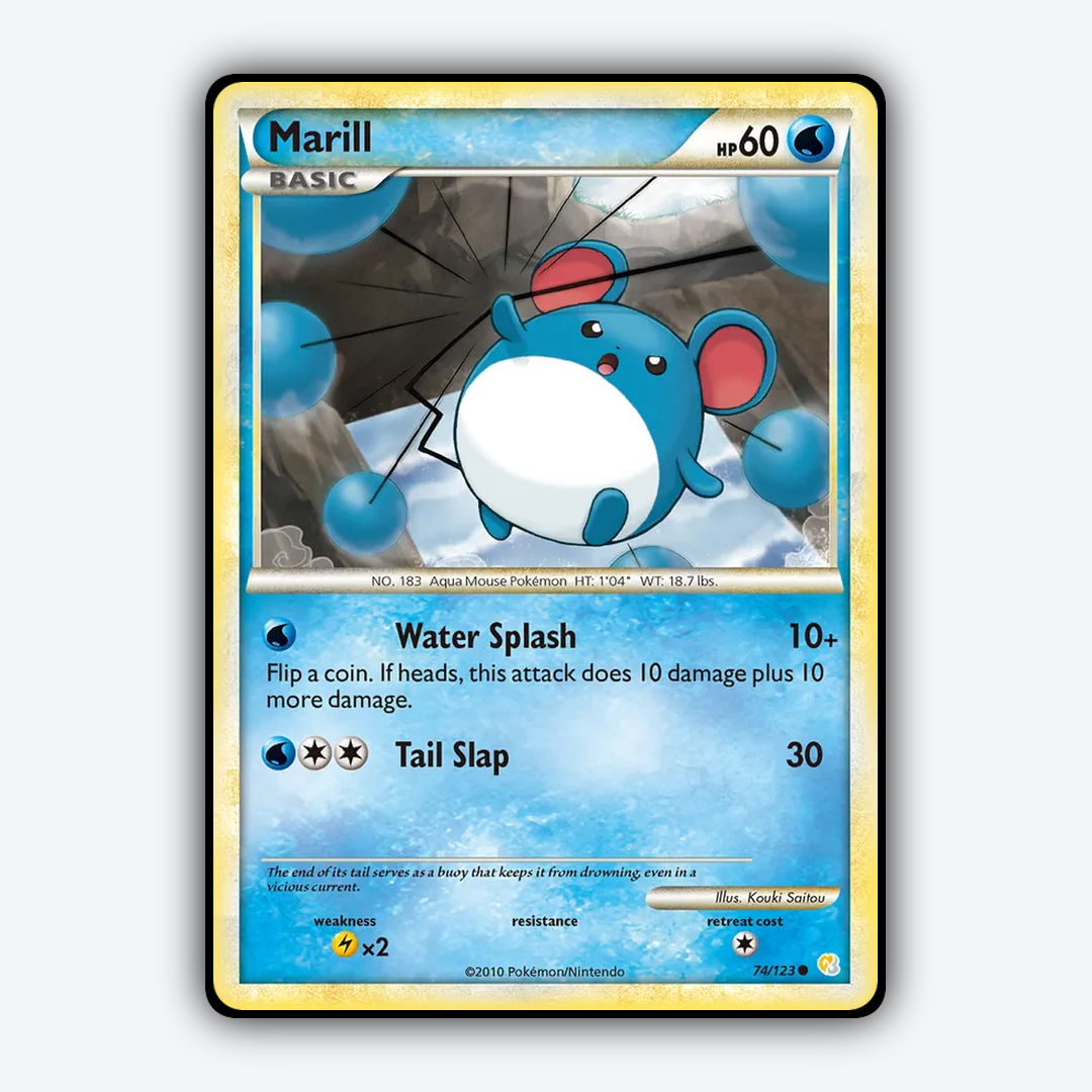 Marill 074/123 - HeartGold & SoulSilver Set - Card Rug