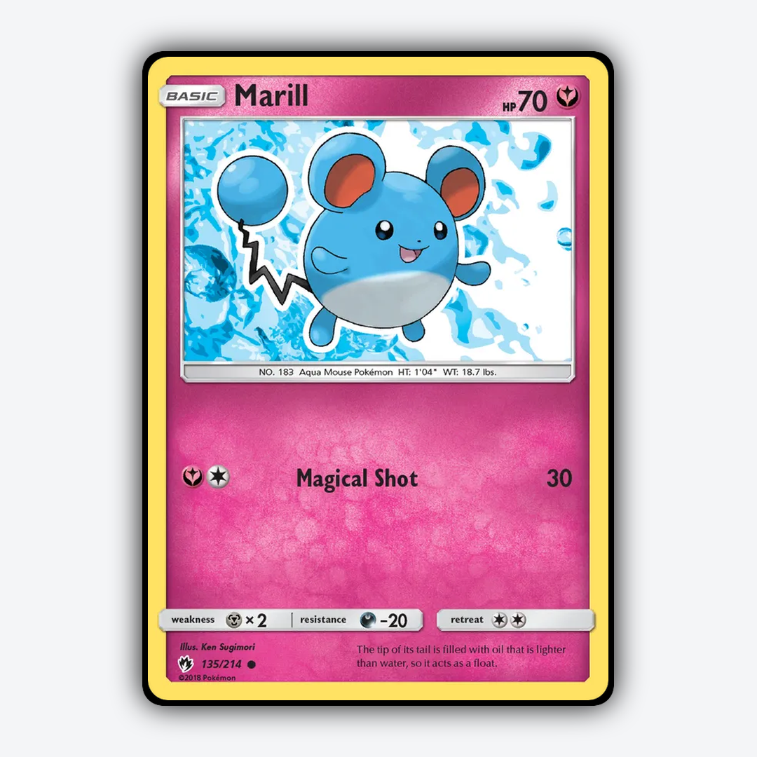 Marill 135/214 - Lost Thunder Set - Card Rug