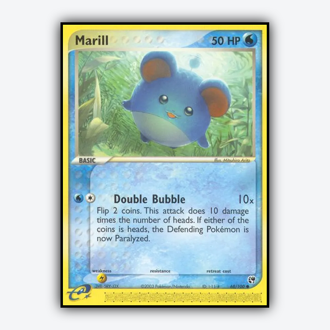 Marill 068/100 - Sandstorm Set - Card Rug