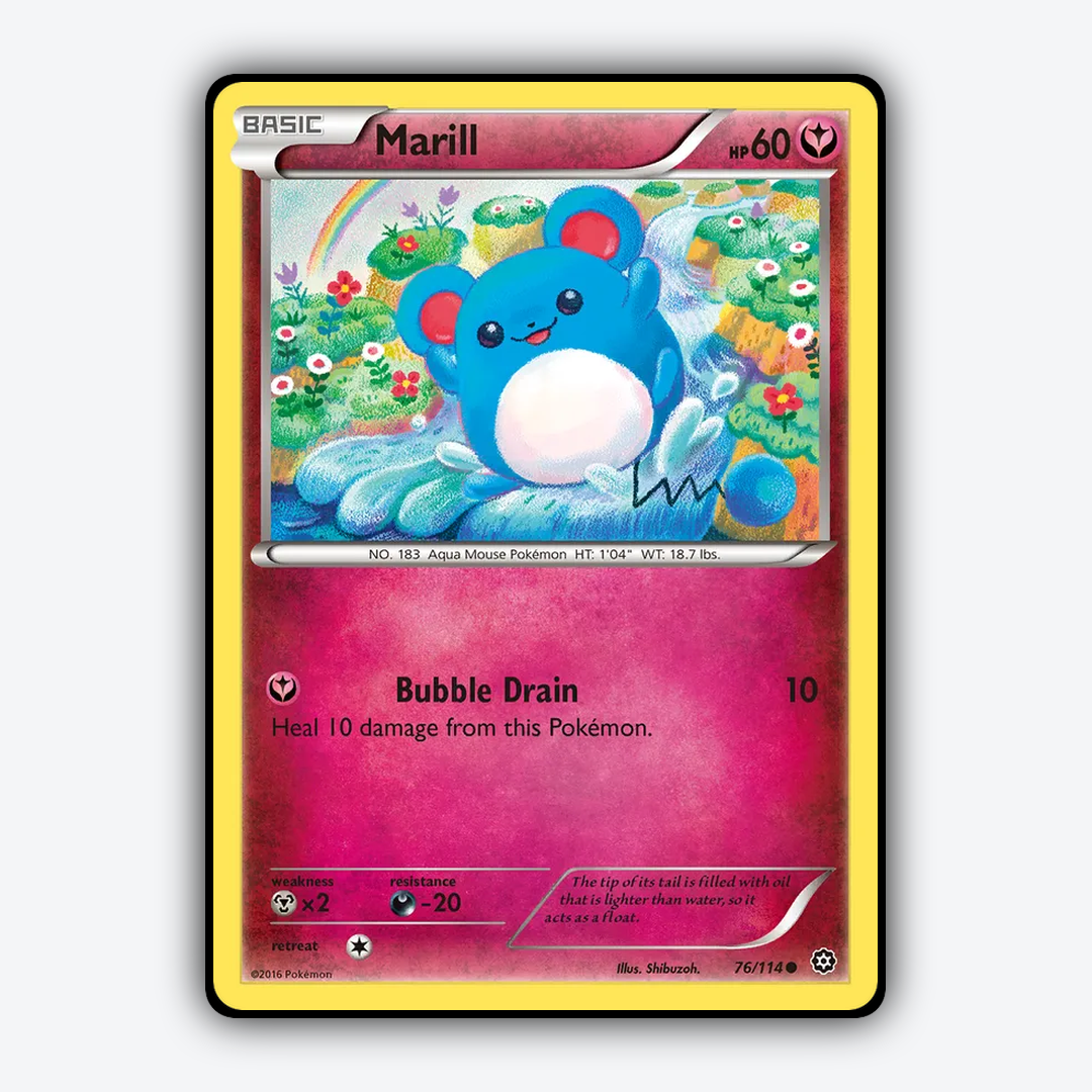 Marill 076/114 - Steam Siege Set - Card Rug