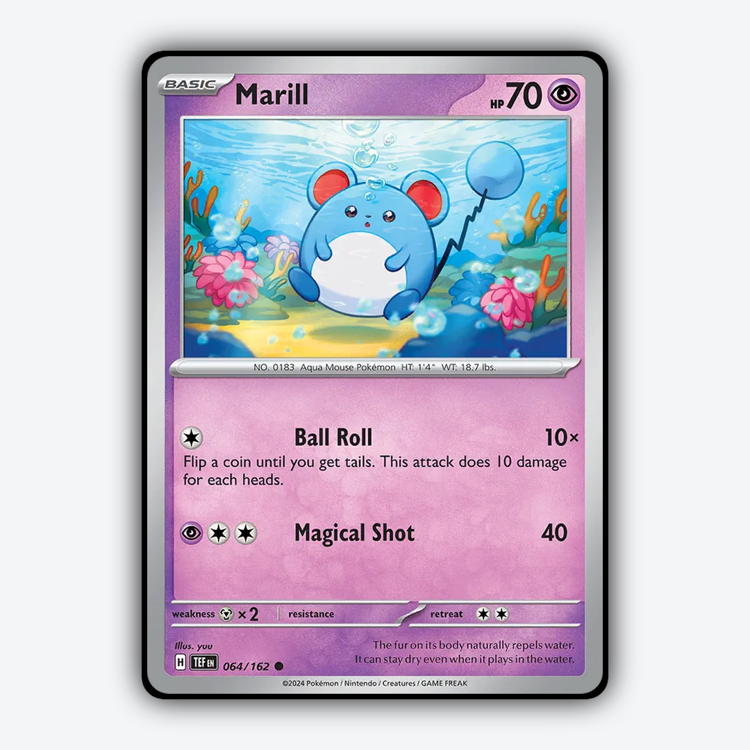 Marill 064/162 - Temporal Forces Set - Card Rug