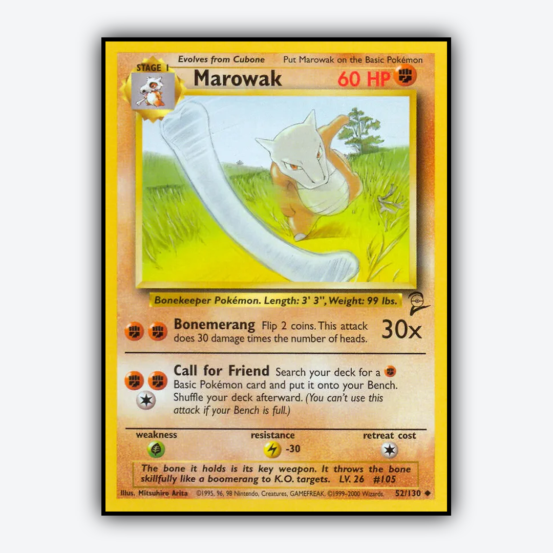 Marowak 052/130 - Base Set 2 Set - Card Rug