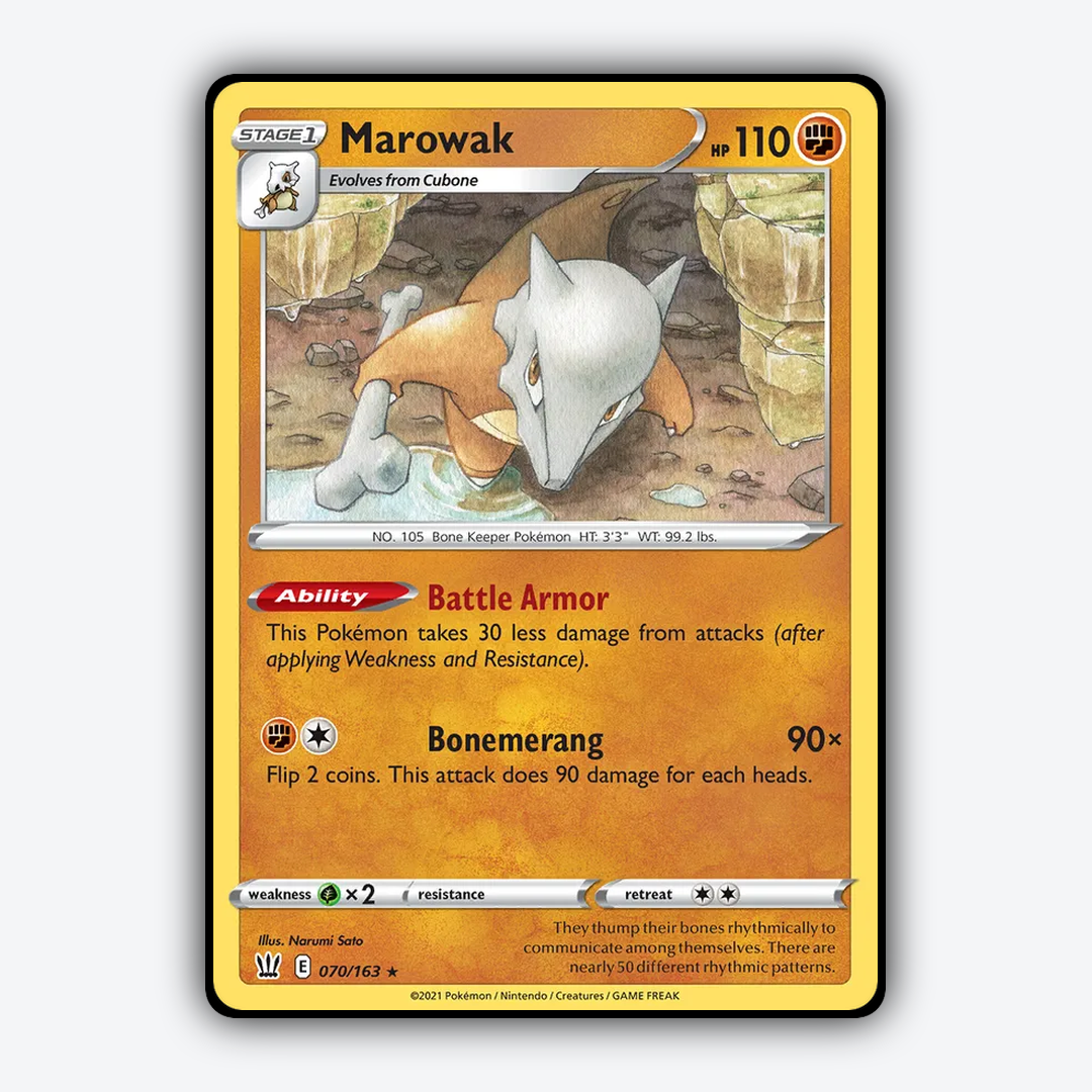 Marowak 070/163 - Battle Styles Set - Card Rug