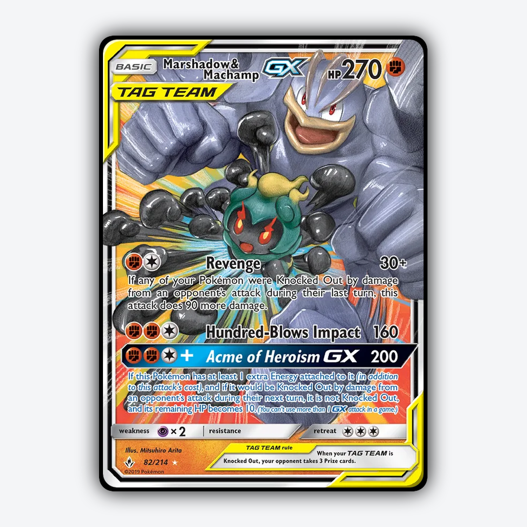 Marshadow & Machamp-GX 082/214 - Unbroken Bonds Set - Card Rug
