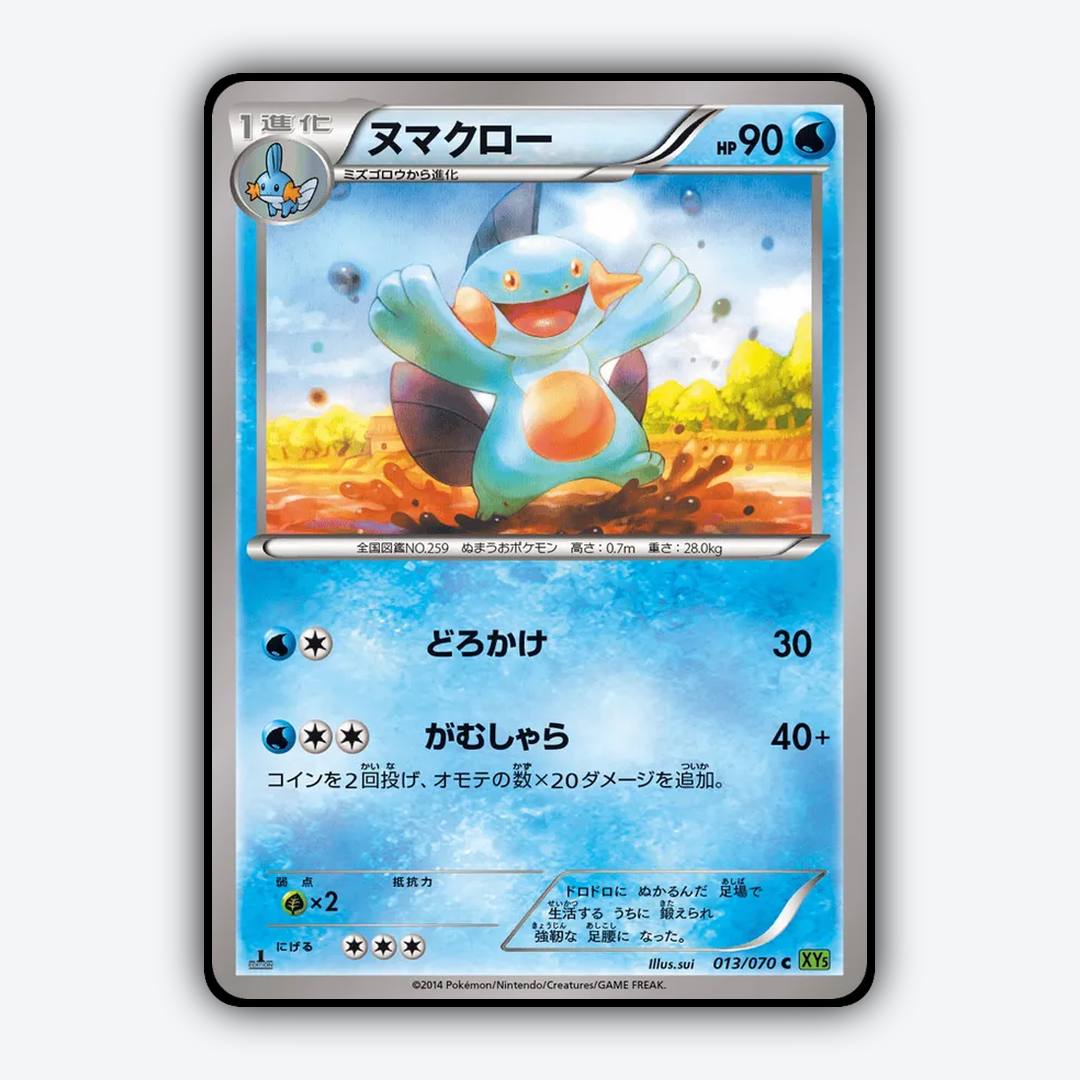Marshtomp 013/070 - Tidal Storm Set - Card Rug (JP)