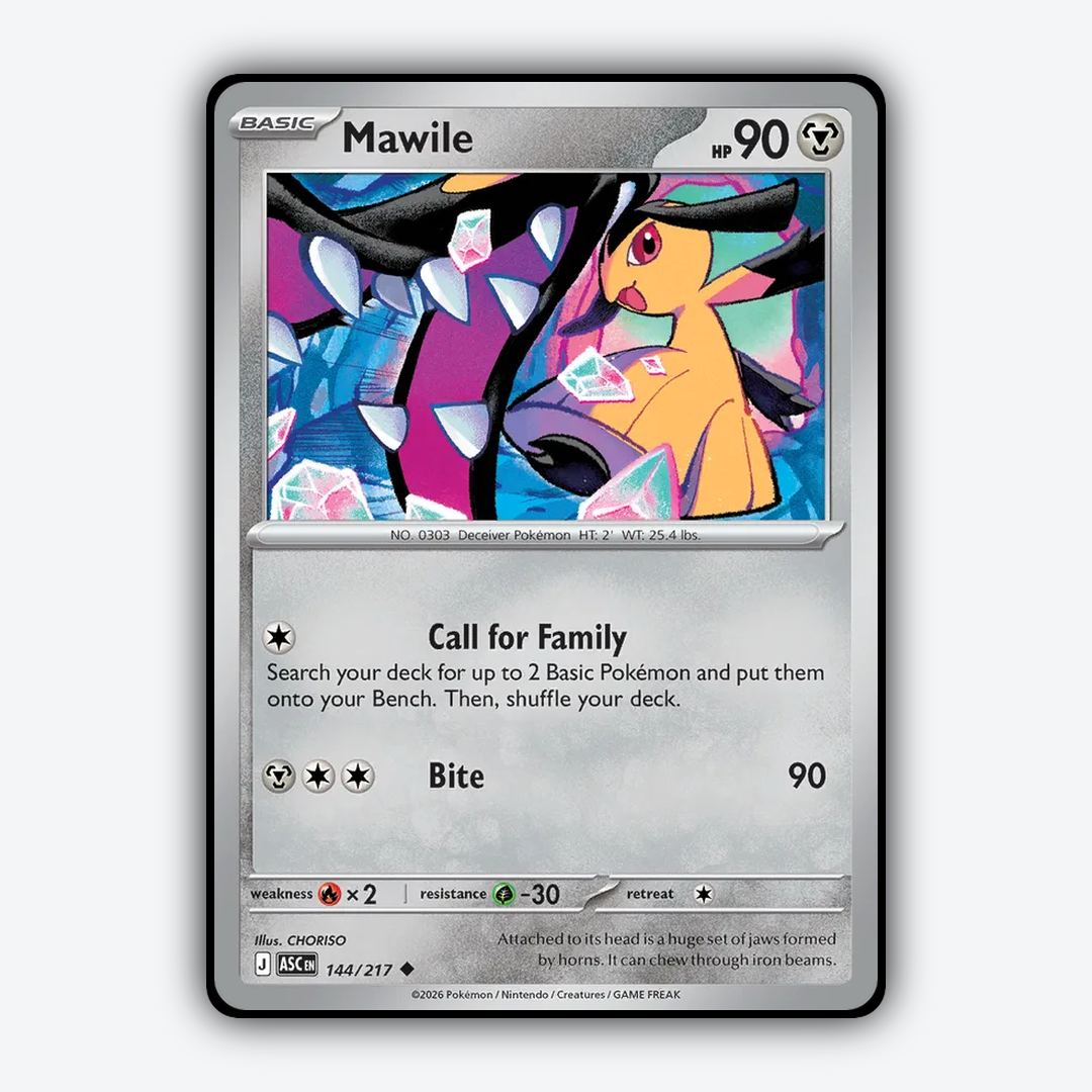 Mawile 144/217 - Ascended Heroes Set - Card Rug