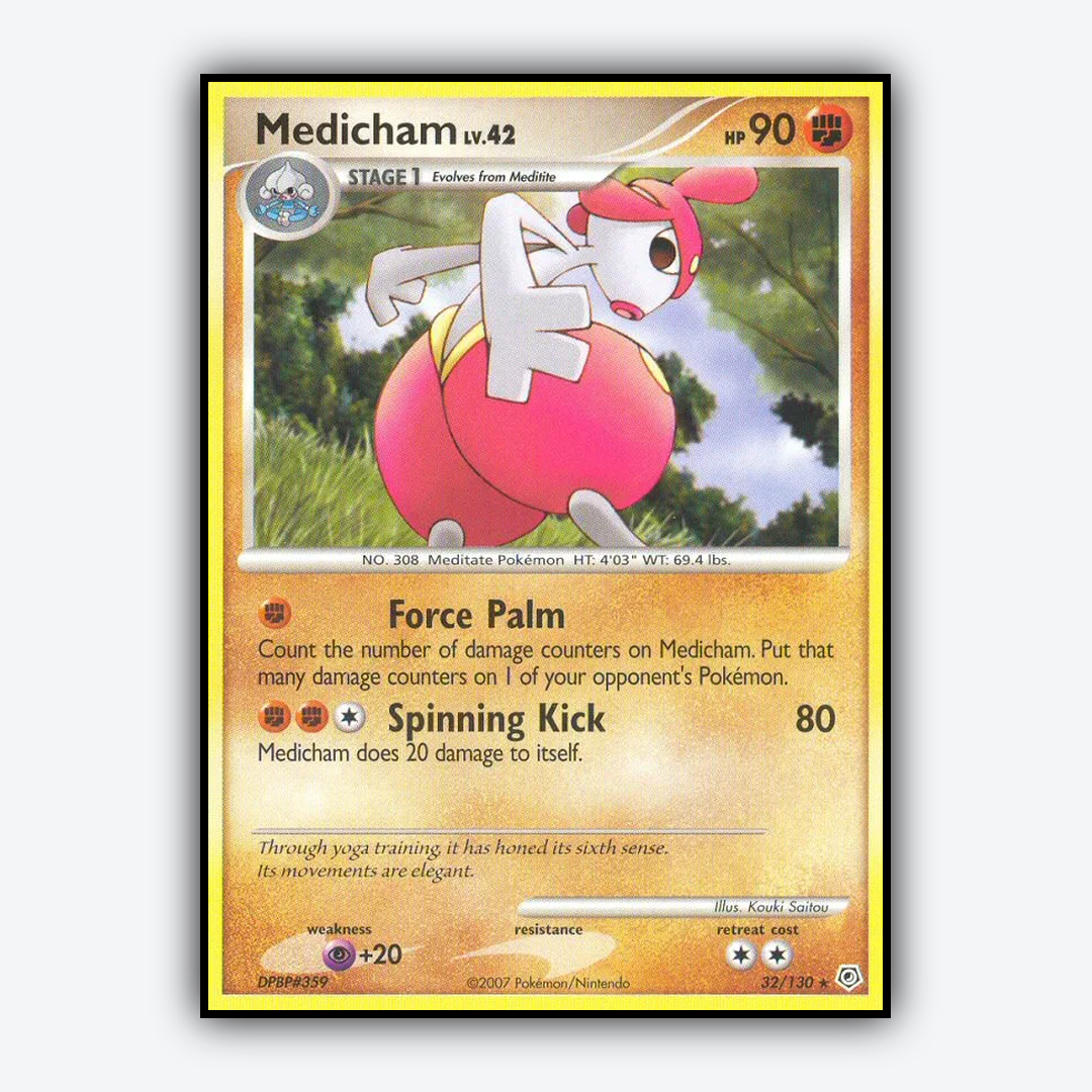 Medicham 032/130 - Diamond & Pearl Set - Card Rug