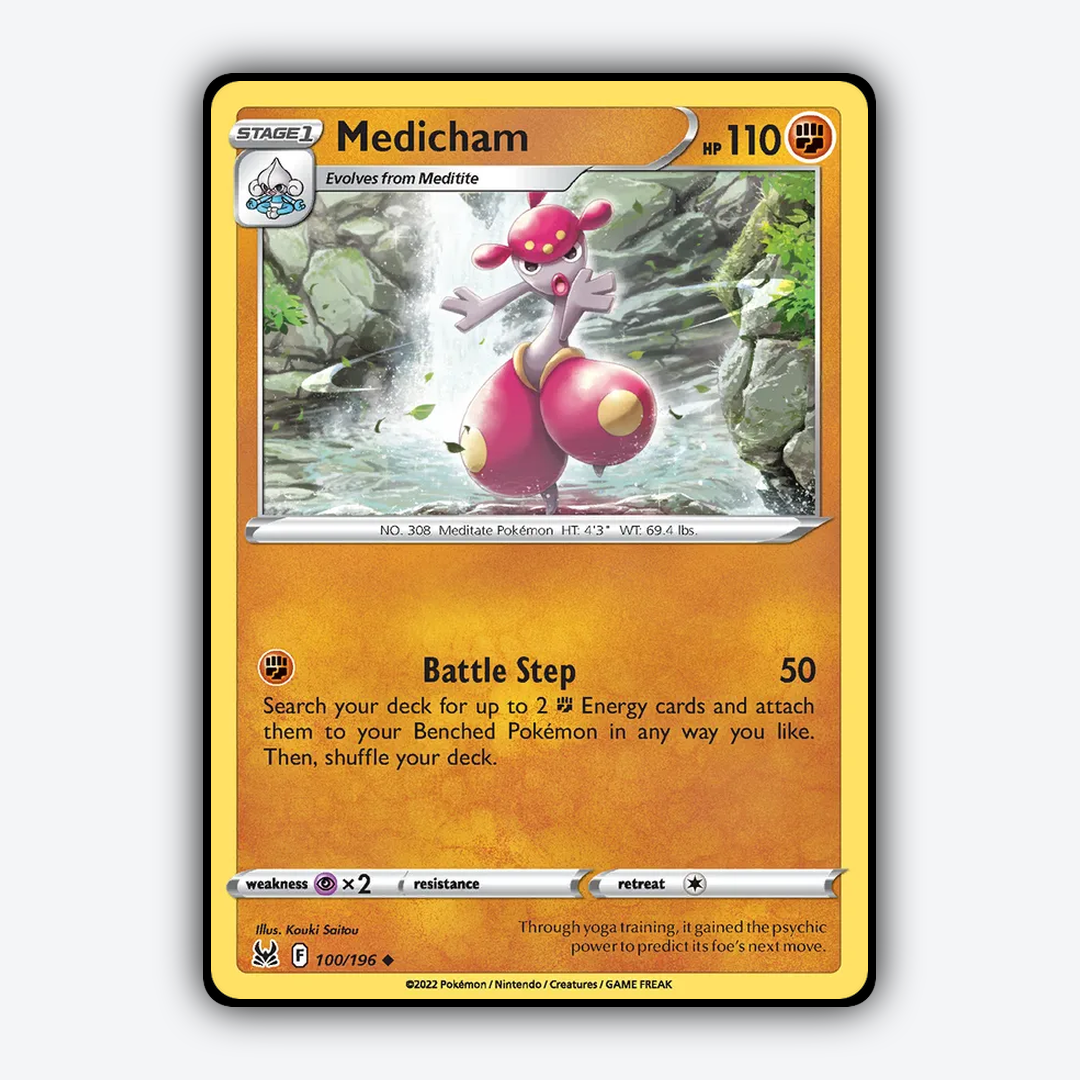 Medicham 100/196 - Lost Origin Set - Card Rug