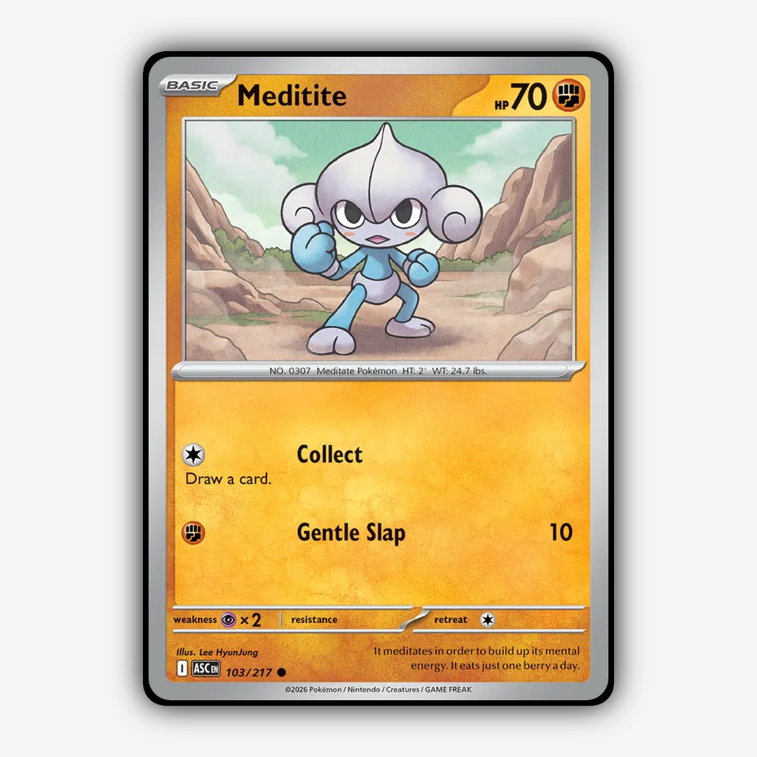 Meditite 103/217 - Ascended Heroes Set - Card Rug