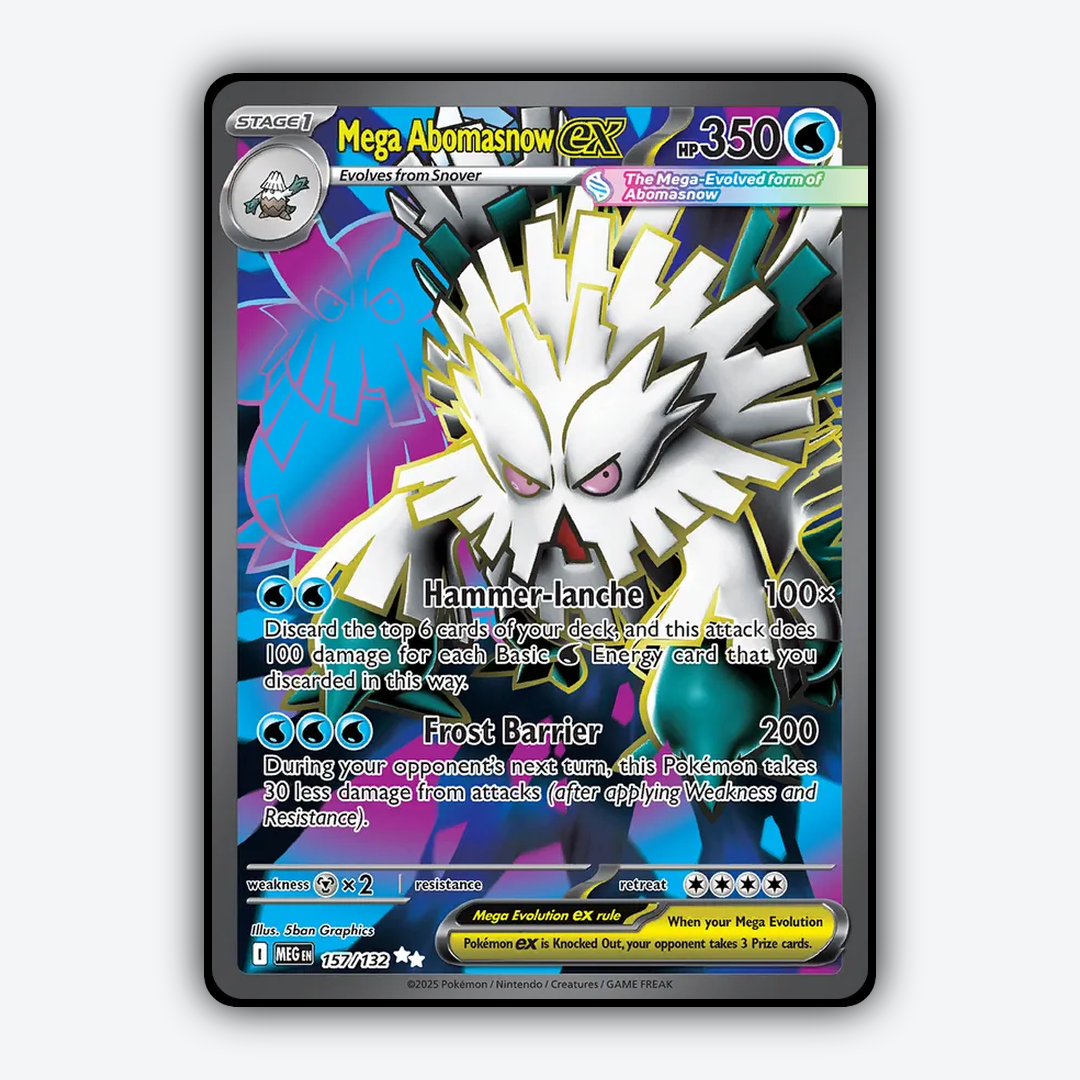 Mega Abomasnow ex #157 - Mega Evolution Set - Card Rug