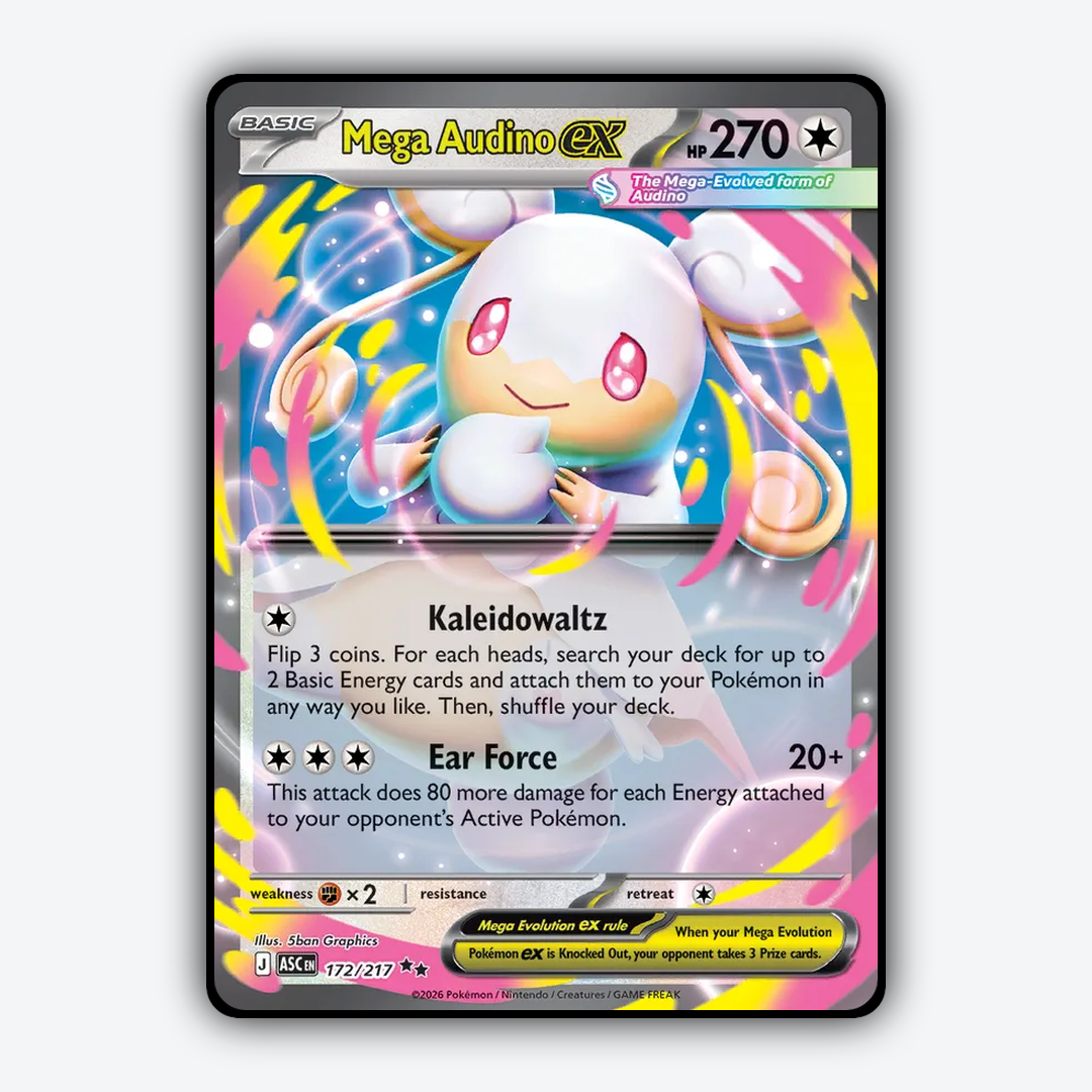 Mega Audino ex 172/217 - Ascended Heroes Set - Card Rug