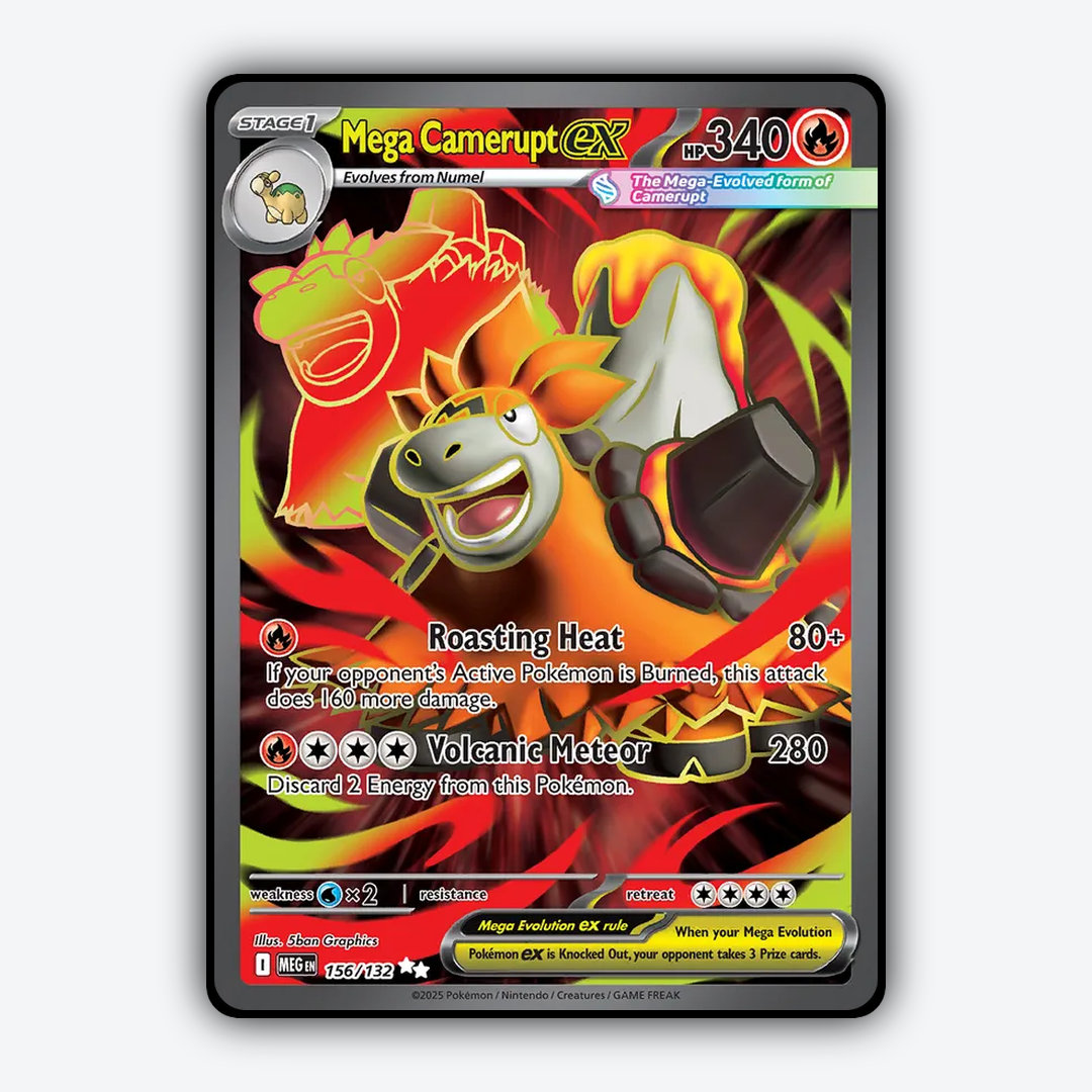 Mega Camerupt ex #156 - Mega Evolution Set - Card Rug