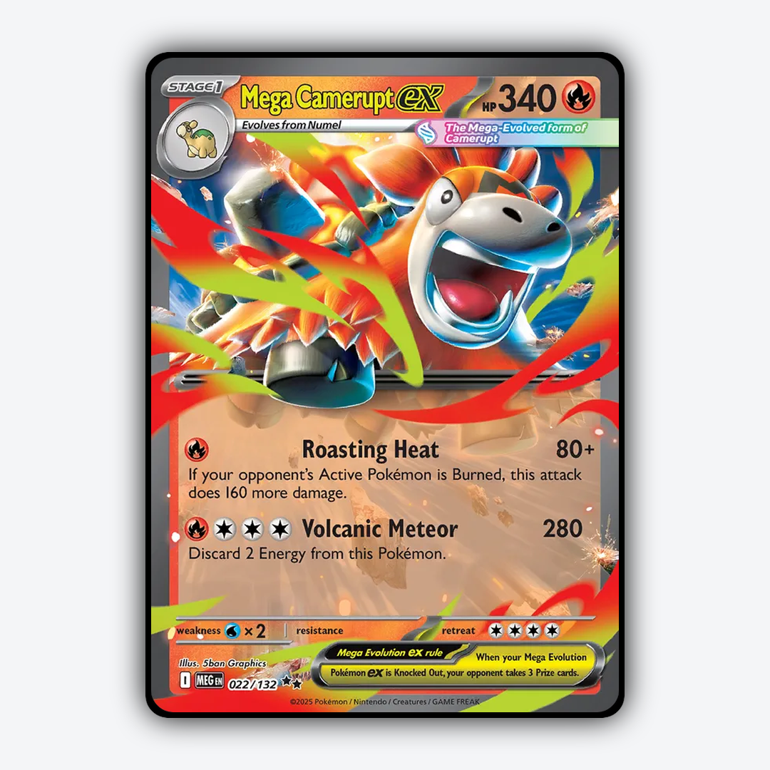 Mega Camerupt ex #22 - Mega Evolution Set - Card Rug