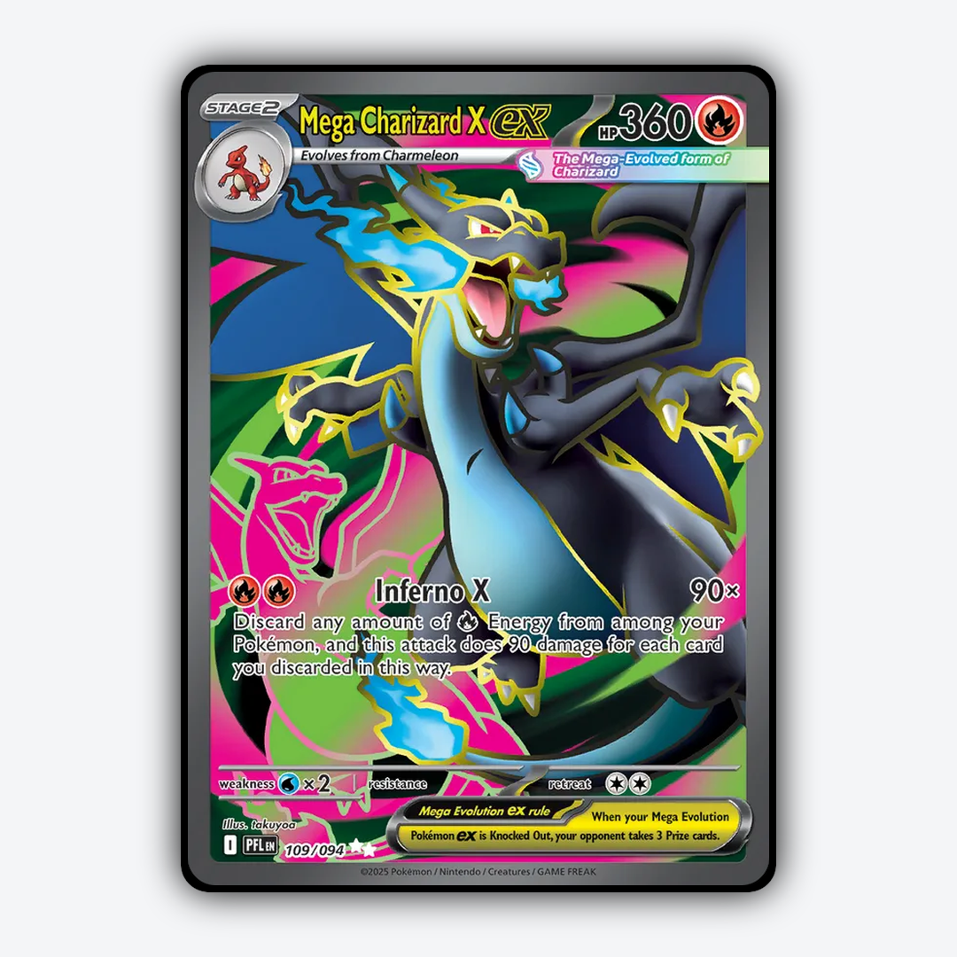 Mega Charizard X ex 109/094 - Phantasmal Flames Set - Card Rug