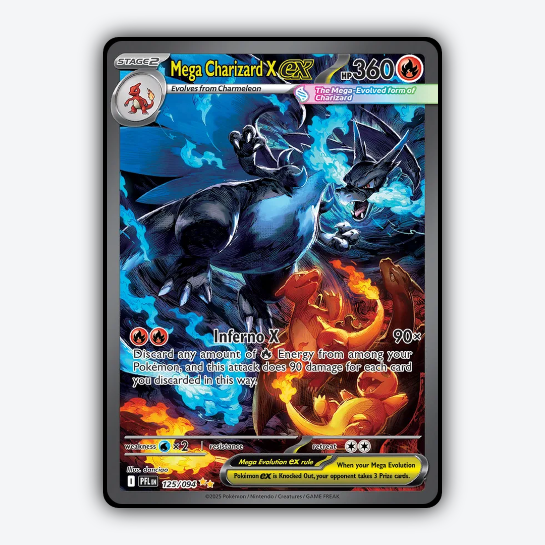 Mega Charizard X ex 125/094 - Phantasmal Flames Set - Card Rug