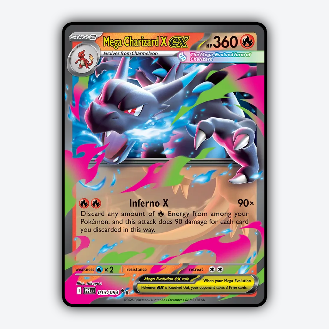 Mega Charizard X ex 013/094 - Phantasmal Flames Set - Card Rug