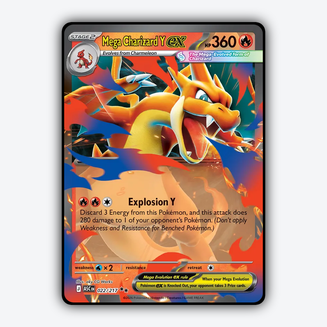 Mega Charizard Y ex 022/217 - Ascended Heroes Set - Card Rug