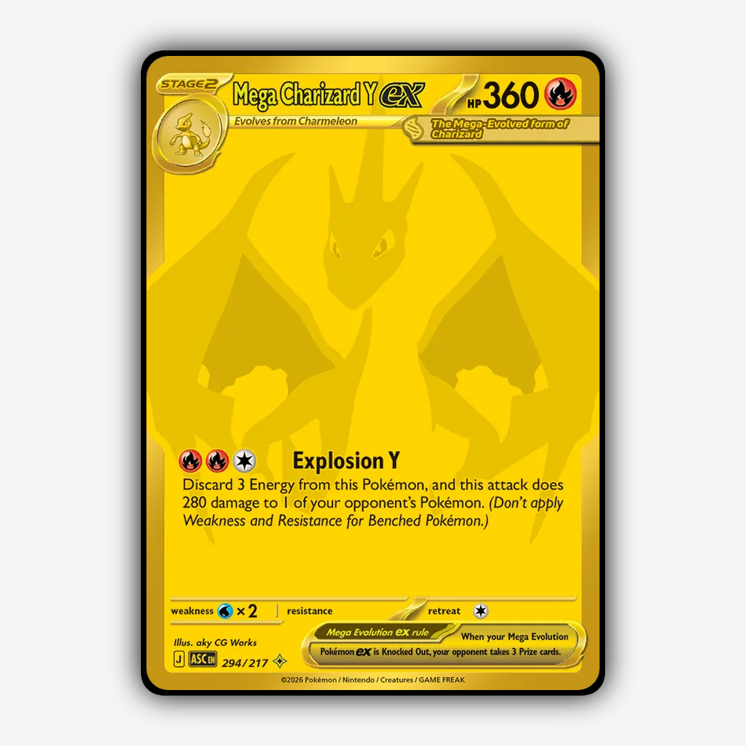 Mega Charizard Y ex 294/217 - Ascended Heroes Set - Card Rug