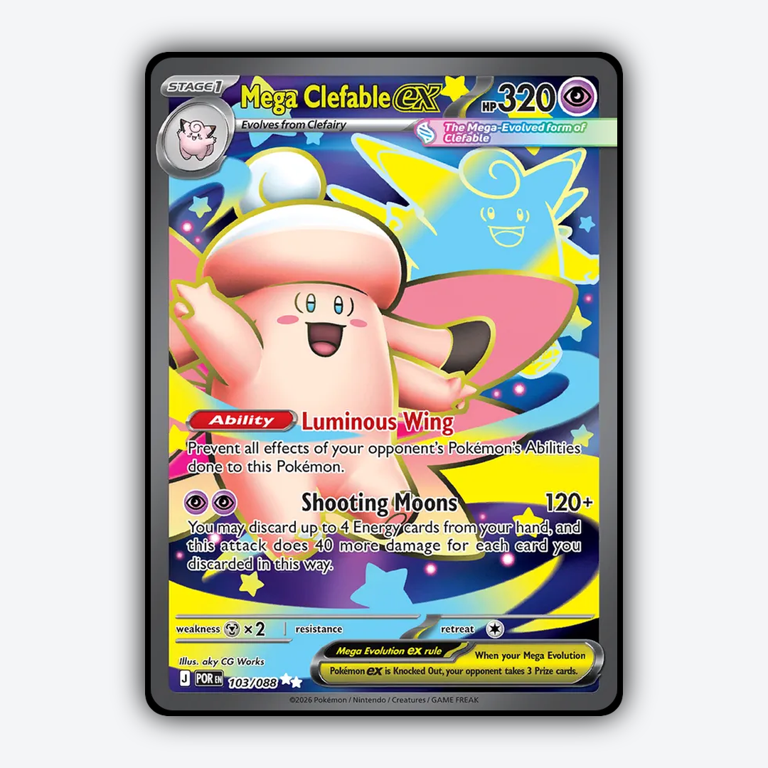 Mega Clefable ex 103/088 - Perfect Order Set - Card Rug