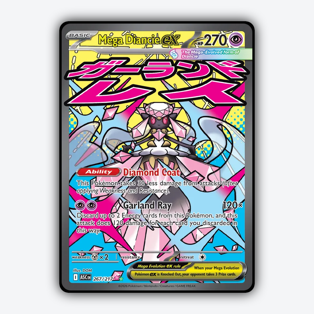 Mega Diancie ex 267/217 - Ascended Heroes Set - Card Rug