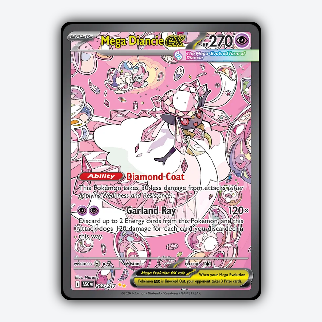 Mega Diancie ex 282/217 - Ascended Heroes Set - Card Rug