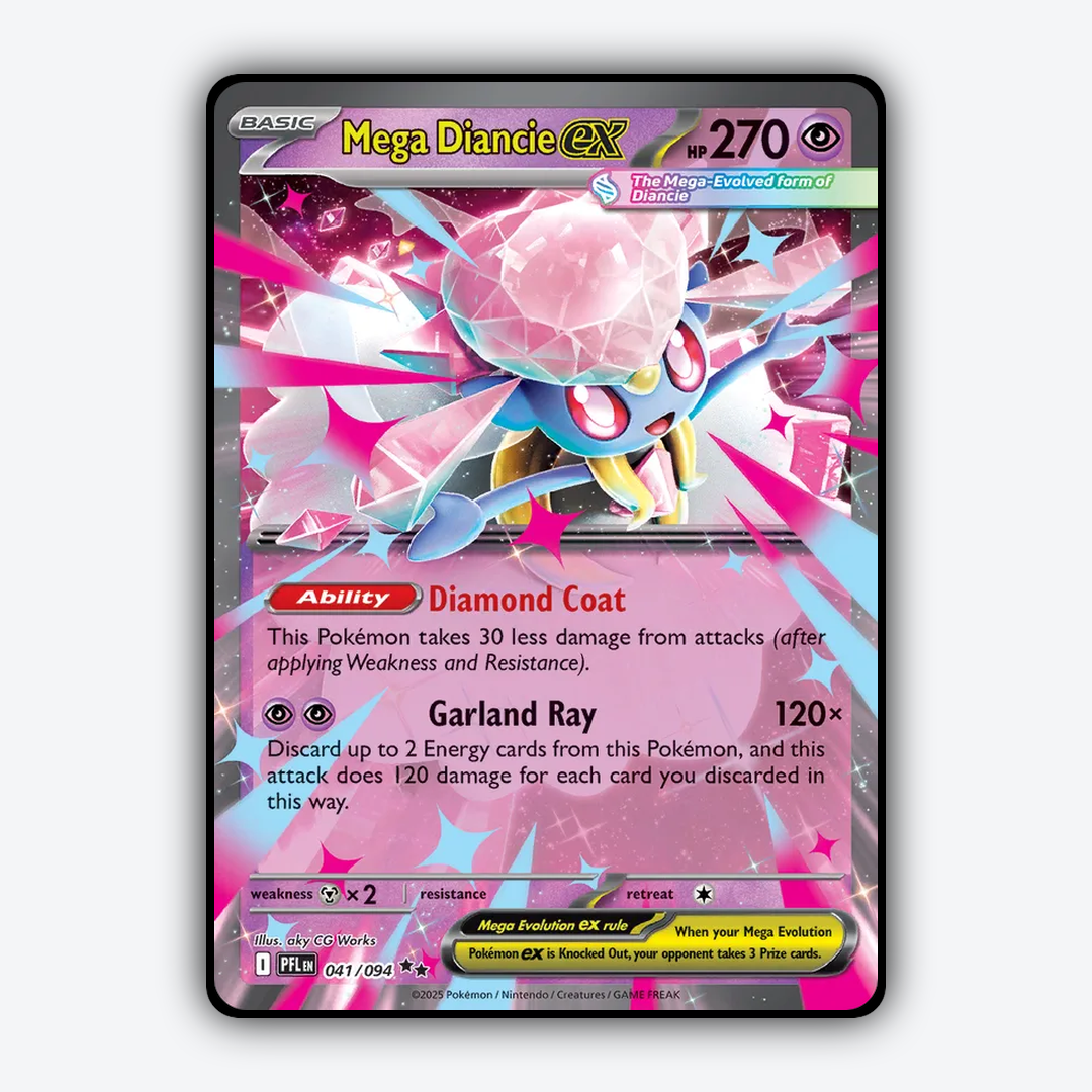 Mega Diancie ex 041/094 - Phantasmal Flames Set - Card Rug