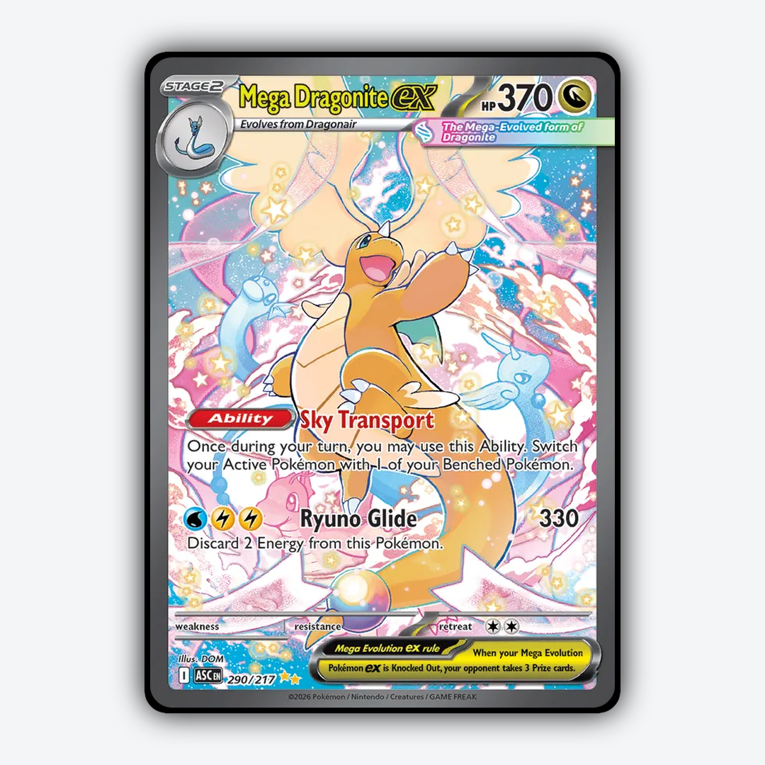 Mega Dragonite ex 290/217 - Ascended Heroes Set - Card Rug