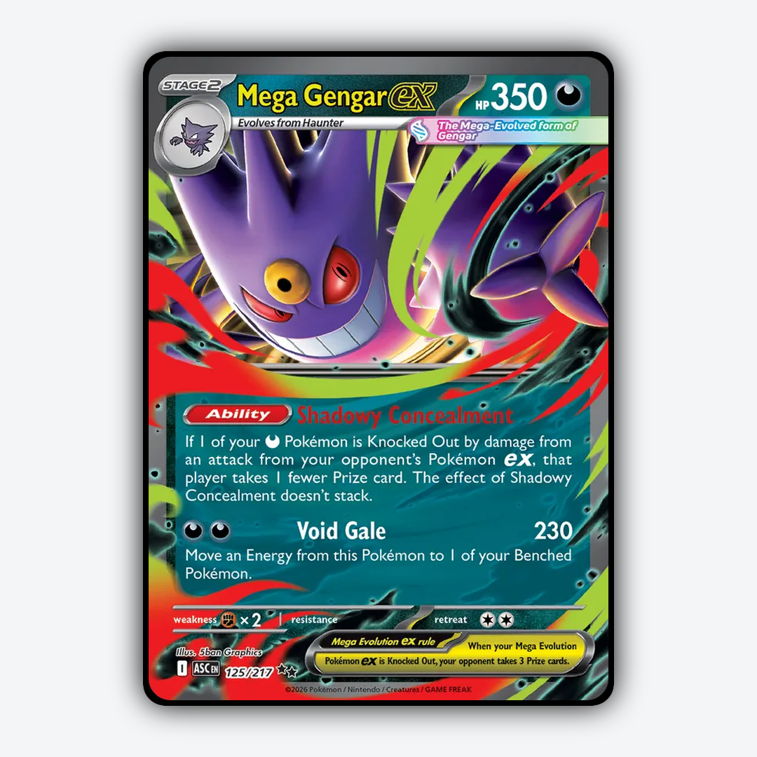 Mega Gengar ex 125/217 - Ascended Heroes Set - Card Rug