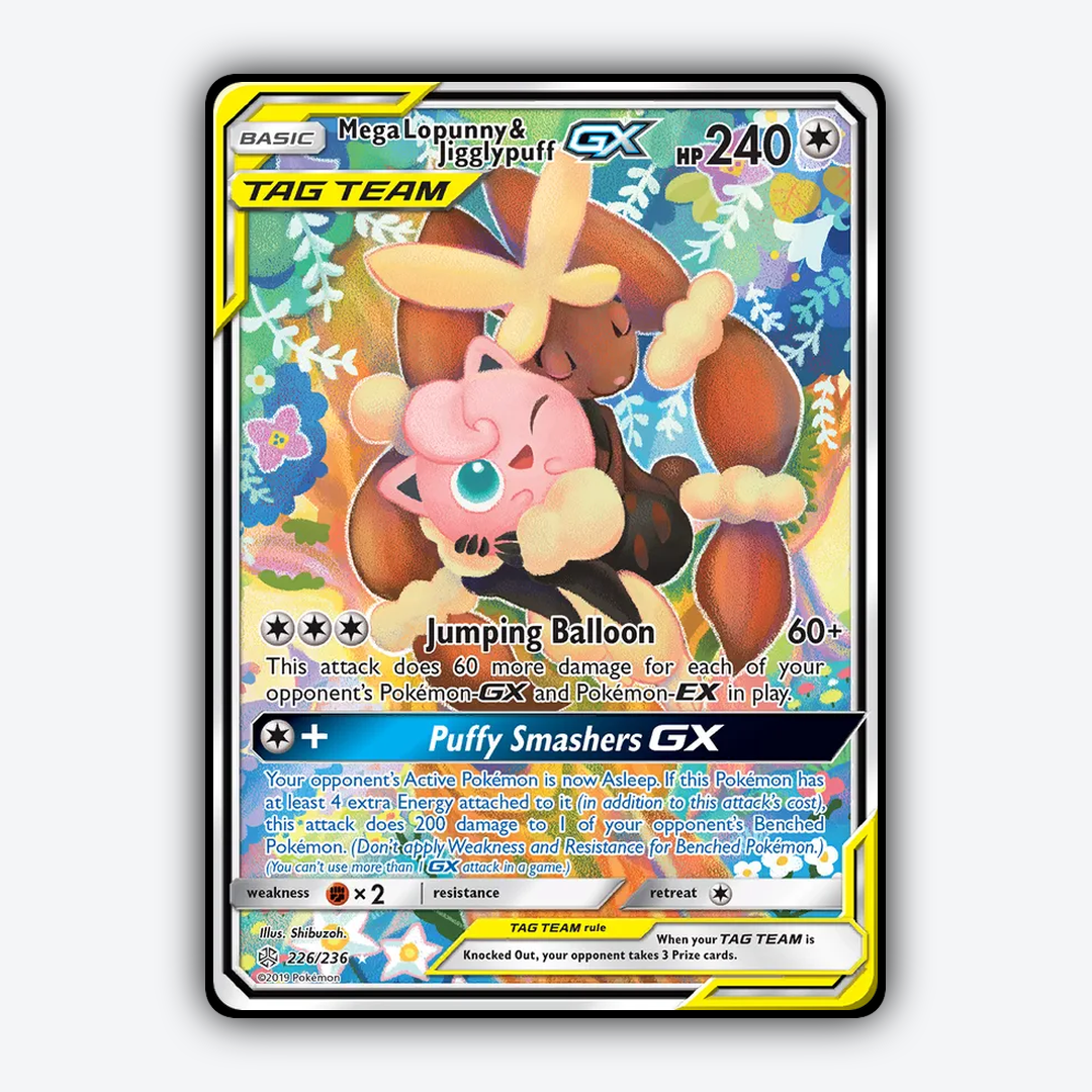 Mega Lopunny & Jigglypuff-GX 226/236 - Cosmic Eclipse Set - Card Rug