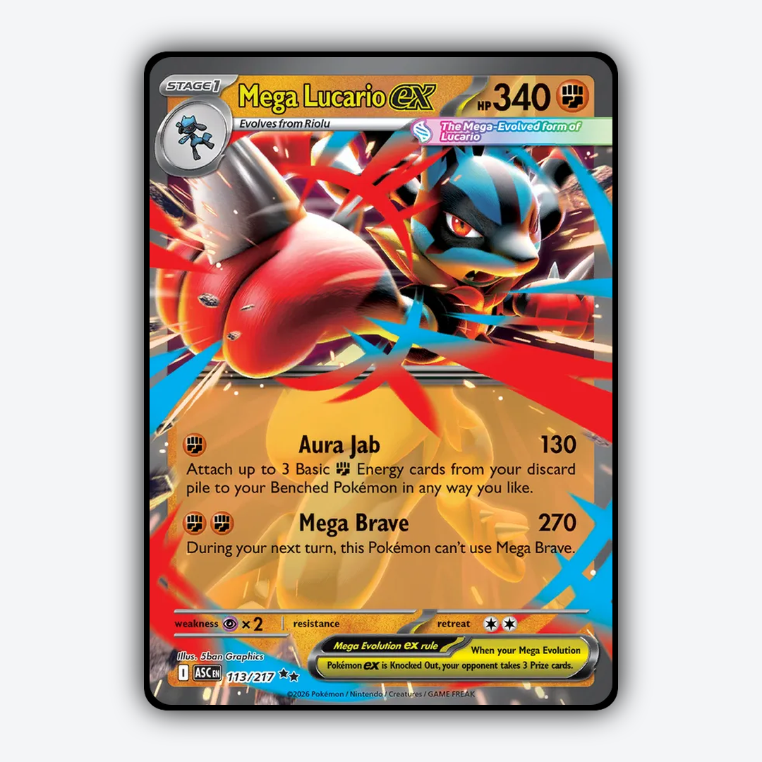 Mega Lucario ex 113/217 - Ascended Heroes Set - Card Rug