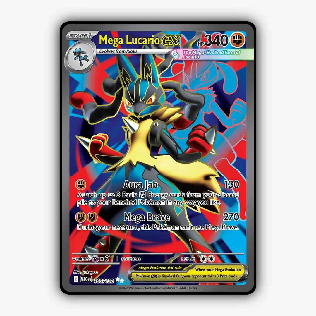 Mega Lucario ex #160 - Mega Evolution Set - Card Rug