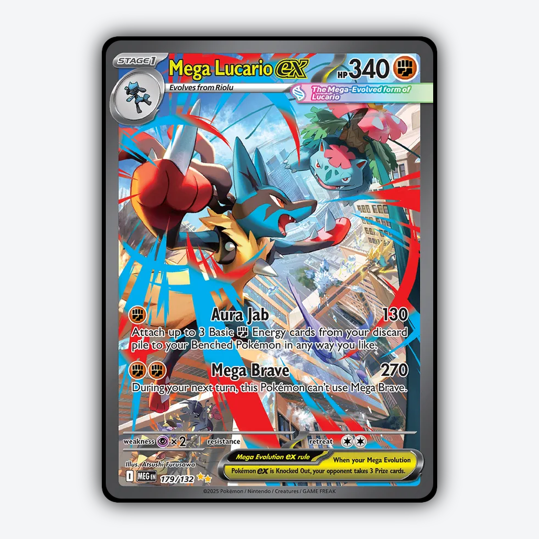 Mega Lucario ex #179 - Mega Evolution Set - Card Rug