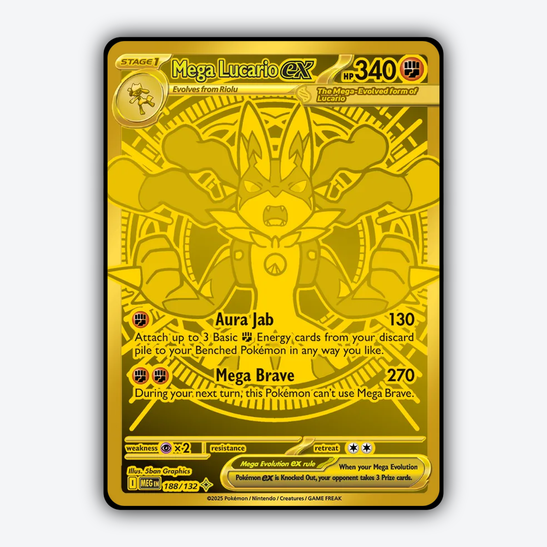 Mega Lucario ex #188 - Mega Evolution Set - Card Rug
