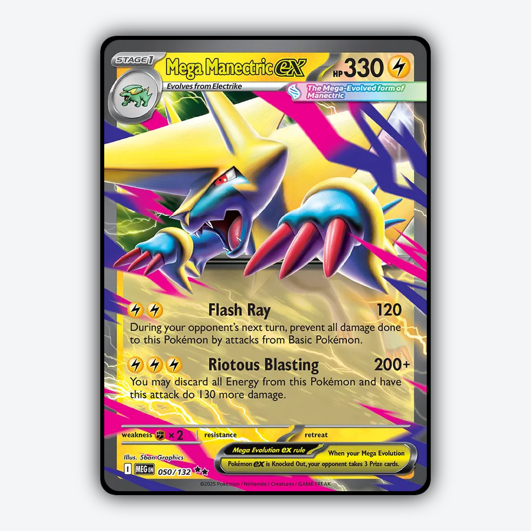 Mega Manectric ex #50 - Mega Evolution Set - Card Rug